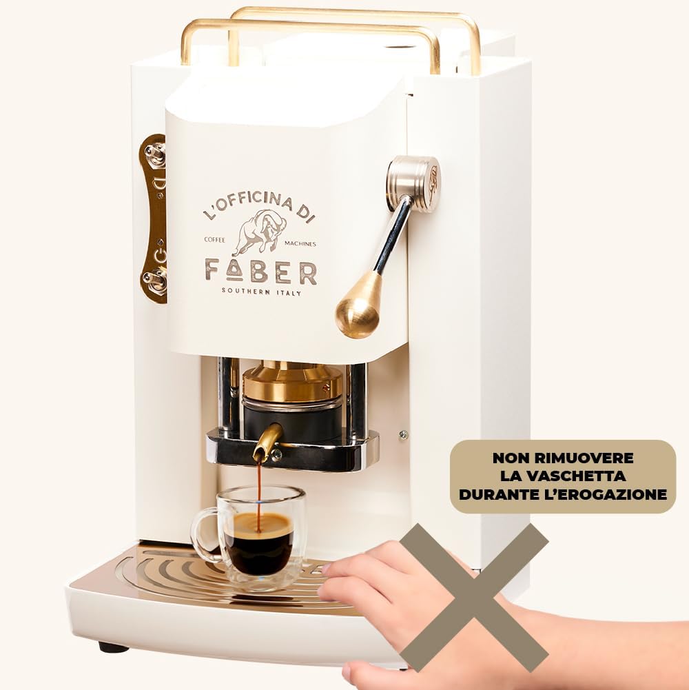 Faber Pro Total Deluxe Cafetera de Monodosis ESE 44 mm de Latón, 1,3 L