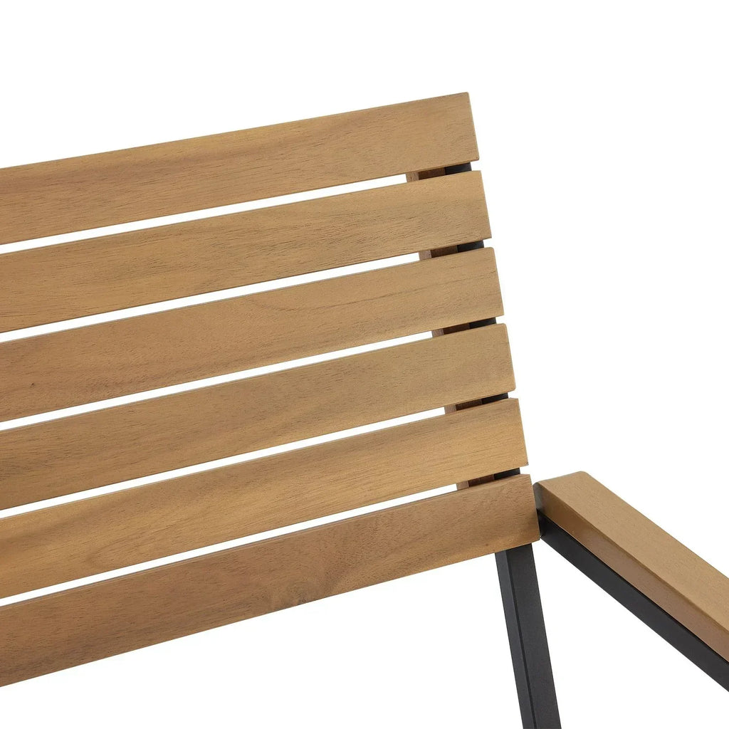 Conjunto de Jardín Rhodos de Madera de Acacia Mesa y 4 Sillas