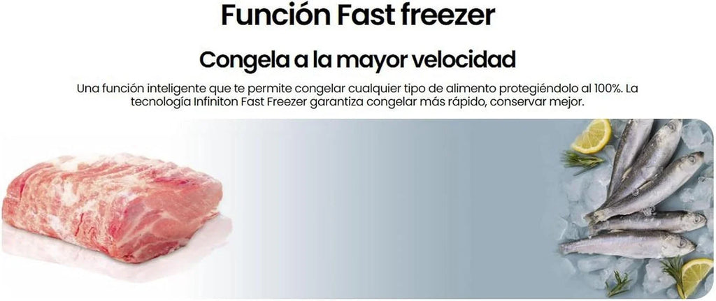 INFINITON CV-A85I Congelador Vertical 80 L, 85 cm, 3 Cajones, Puerta Reversible, Inox