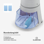 Klarstein Climatizador Evaporativo 4 en 1 con Humidificador e Ionizador, 6 L, 30 W, Plata