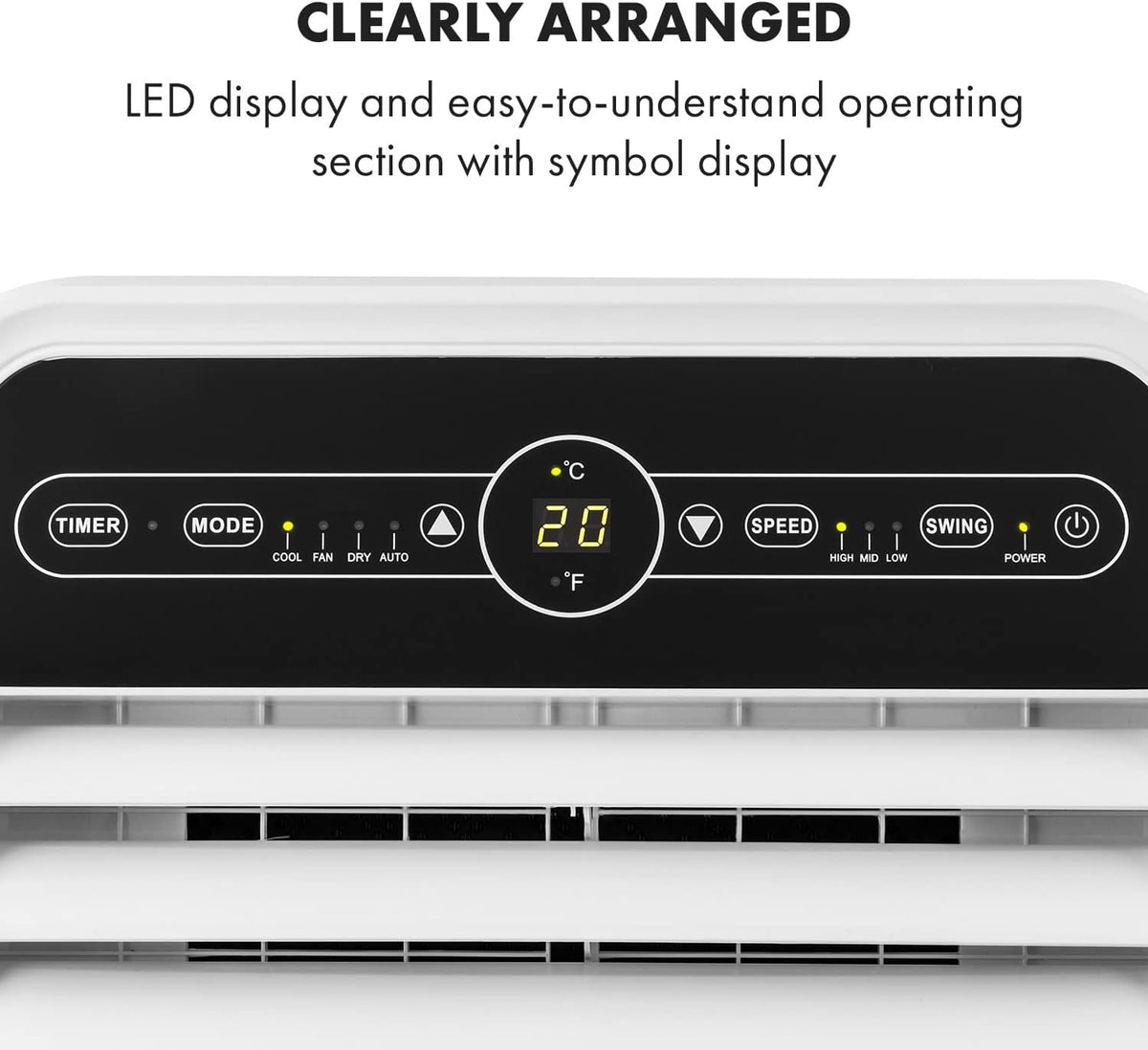 Klarstein Aire Acondicionado Portátil 4 en 1 con Control por App, hasta 12000 BTU