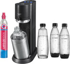 SodaStream E-DUO Máquina de Agua con Gas Eléctrica con Cilindro CO2 y 3 Botellas, Titanio