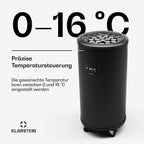Klarstein Beersafe L Nevera para Bebidas 75 L de Acero Inoxidable con Pantalla LED, 0-16 °C