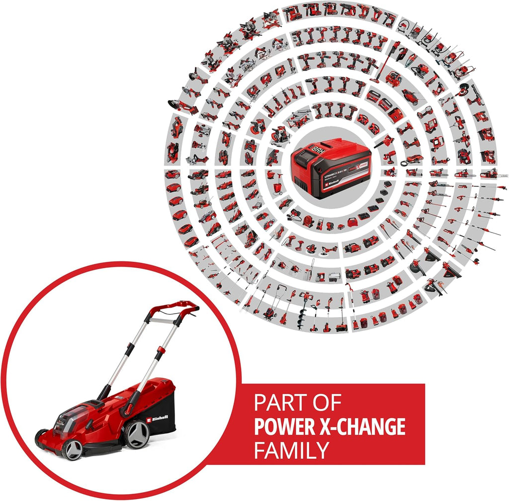 Einhell RASARRO 36/42 Cortacésped a Batería 36 V, 42 cm, hasta 725 m², con 2 Baterías 5,2 Ah
