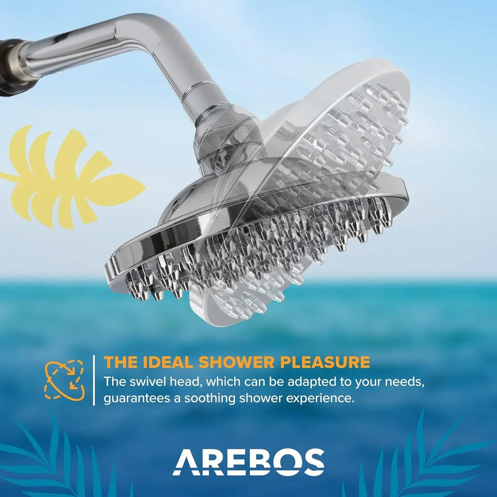 Arebos Ducha Solar 35 L de 216 cm con Termómetro y Lavapiés, Negra
