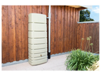 4rain Depósito de Agua de Lluvia SLIM 650 L con Grifo y Sujeción Antiviento