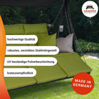 Angerer Lounge Smart Balancín de Jardín con Techo, Convertible en Cama, Gris Ceniza