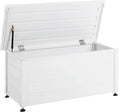 Beliani Campalto Arcón de Exterior de Aluminio Blanco 113 x 50 cm, 190 L