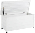 Beliani Campalto Arcón de Exterior de Aluminio Blanco 113 x 50 cm, 190 L