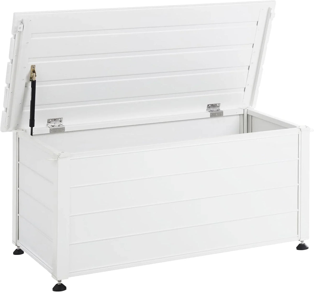 Beliani Campalto Arcón de Exterior de Aluminio Blanco 113 x 50 cm, 190 L