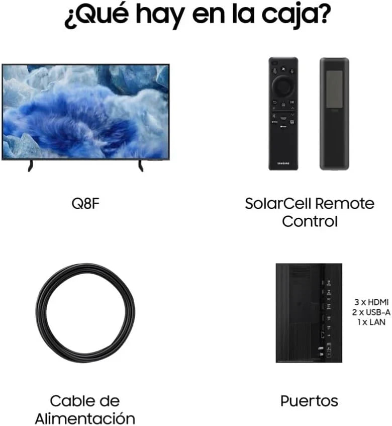 TV QLED 43" Q8F 4K Smart TV con Vision AI, Quantum Dot y Motion Xcelerator