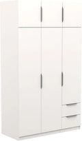 Miroytengo Armario Ghost Grande 6 Puertas y 2 Cajones Blanco Mate 203 x 119 cm