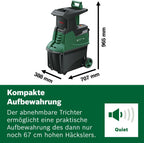 Bosch AXT 25 TC Biotriturador de Turbina 2500 W con Cesto de 53 L y Guantes