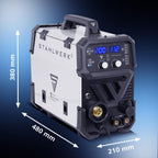 STAHLWERK MTM-200 ST Soldador 3 en 1 TIG, MIG/MAG y MMA hasta 200 A, Arrastre de 4 Rodillos