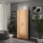 Vicco Ingo Armario Multiusos 2 Puertas Antracita y Roble Dorado 80 x 183,8 cm