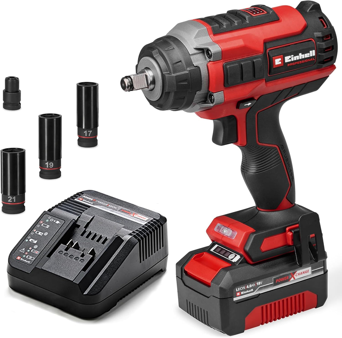 Einhell Professional IMPAXXO 18/450 Llave de Impacto a Batería 18 V 450 Nm con Batería 4 Ah