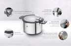 ZWILLING Simplify Batería de Cocina 5 Piezas de Acero Inoxidable, Apta para Inducción