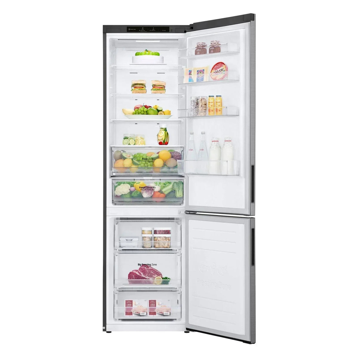 LG GBP62PZNAC Frigorífico Combi No Frost 384 L, 203 cm, Compresor Inverter Lineal, Clase A