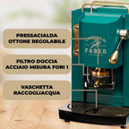 Faber Pro Total Deluxe Cafetera de Monodosis ESE 44 mm de Latón, 1,3 L