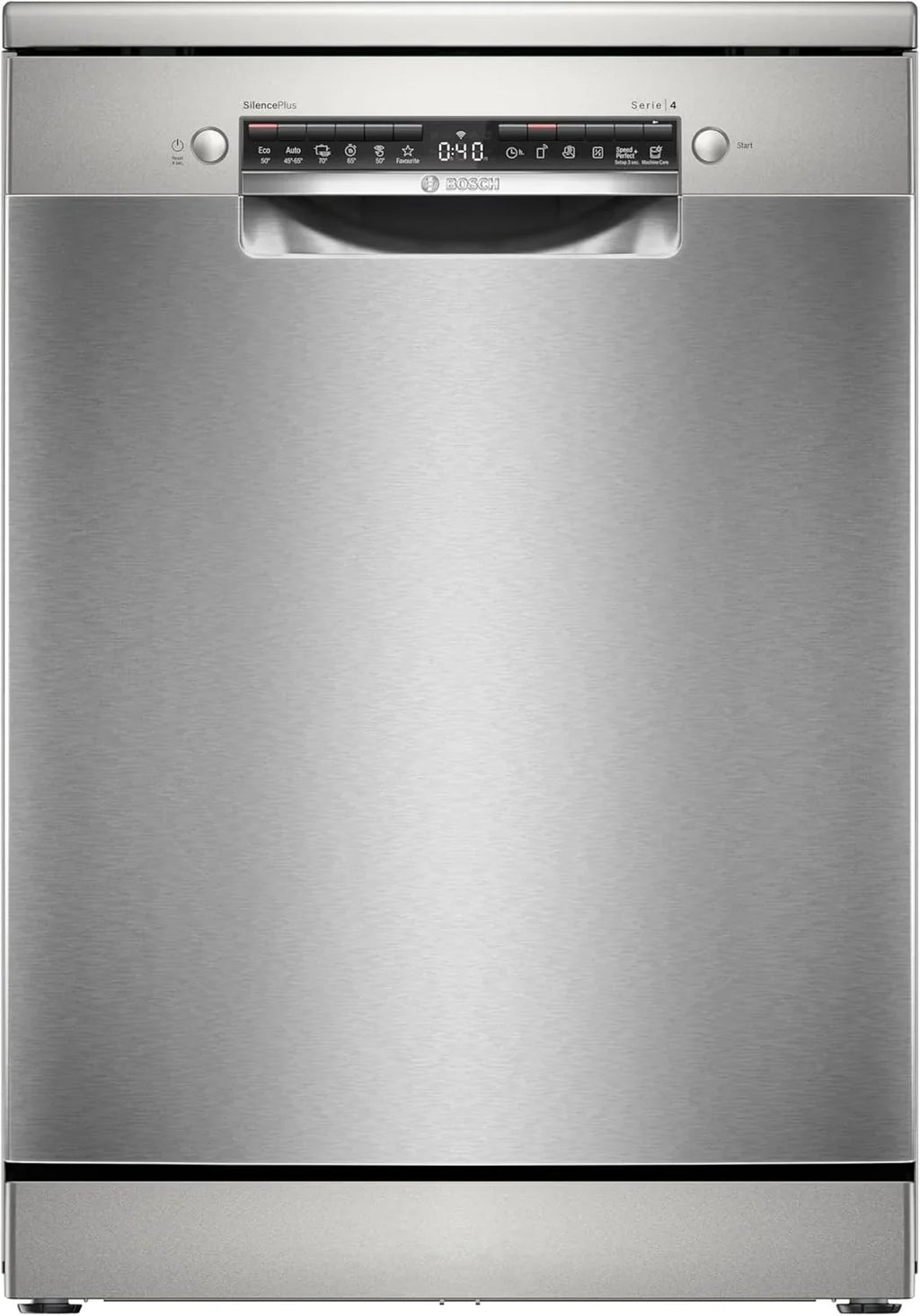 Bosch SMS4EMI06E Lavavajillas 60 cm Serie 4, Home Connect, Motor EcoSilence, Acero