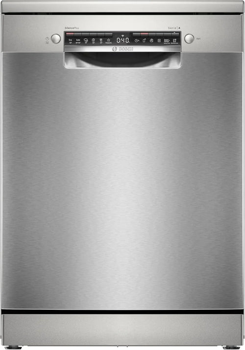 Bosch SMS4EMI06E Lavavajillas 60 cm Serie 4, Home Connect, Motor EcoSilence, Acero