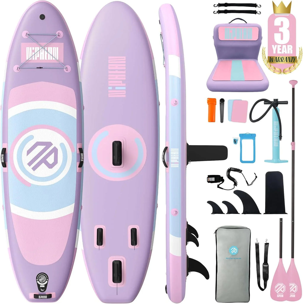 Niphean Tabla de Paddle Surf Hinchable 305 cm con Accesorios, SUP para Adultos y Principiantes