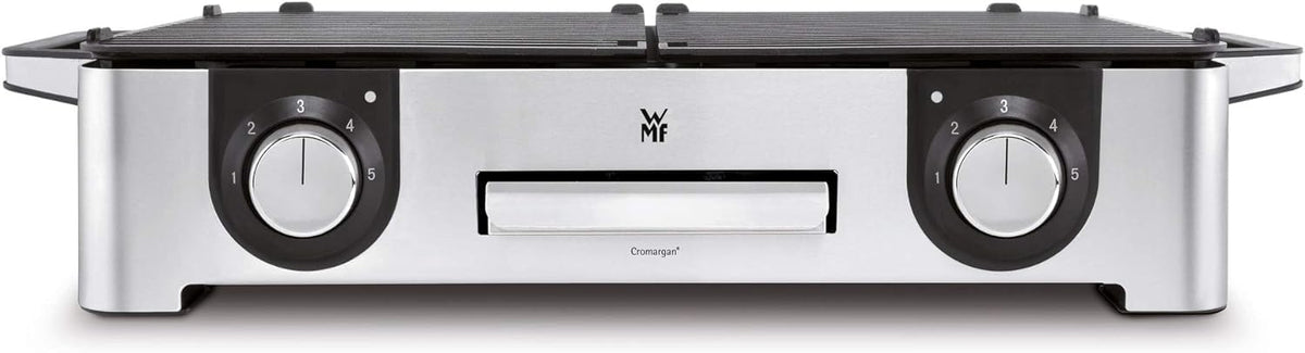 WMF Lono Master-Grill Parrilla Eléctrica 50 x 28 cm, 2 Zonas Regulables, 2400 W, Exterior