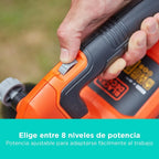 BLACK+DECKER BCBLV3625L1-QW Soplador, Aspirador y Triturador de Hojas 36 V con Batería 2,5 Ah y Bolsa 45 L