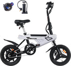 Bicicleta Eléctrica Plegable 14" Motor 250 W, Batería 36 V 6,4 Ah, Pantalla LCD