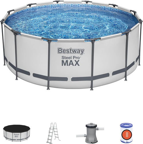 Bestway Steel Pro Max Piscina Desmontable 366 x 122 cm con Depuradora y Escalera