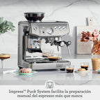 Sage Barista Express Impress Cafetera Espresso con Molinillo y Espumador, 1850 W, Acero Inoxidable