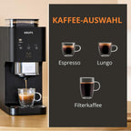 Krups Coffee Crush Extra SA4028E0 Cafetera Superautomática de Solo 15 cm con Molinillo de Acero