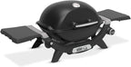 Weber Q 1200N Barbacoa de Gas Portátil con Mesas Laterales y Termómetro, Negro Medianoche