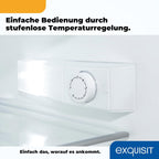 Exquisit KS516-V-H-010D Frigorífico sin Congelador 133 L, Silencioso 39 dB, Blanco