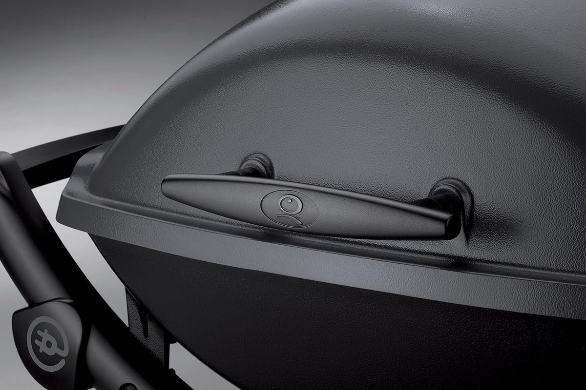 Weber Q 2400 Barbacoa Eléctrica con Soporte y Mesas Laterales, 54 x 39 cm, Dark Grey
