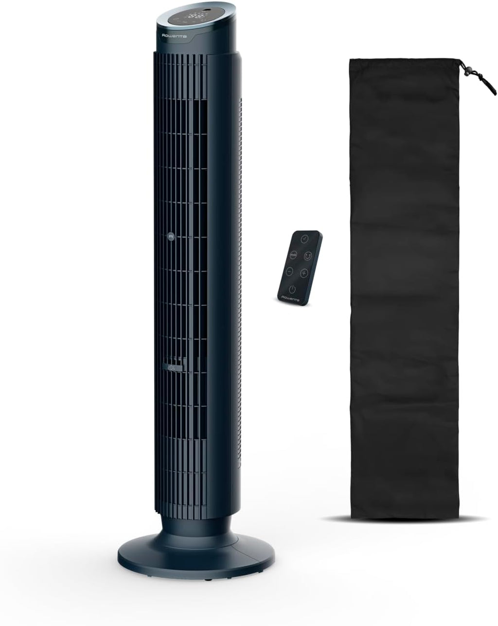 Rowenta Eole Silence Force VU7050F0 Ventilador de Torre 20 dB, 12 Velocidades, Mando y Difusor de Aromas