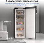 CHiQ FSD166NE4E Congelador Vertical No Frost 166 L, Control Electrónico, Inox Negro, Clase E