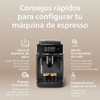 Serie 2200 EP2220/10 Cafetera Superautomática con Molinillo Cerámico y Espumador, Negro Mate