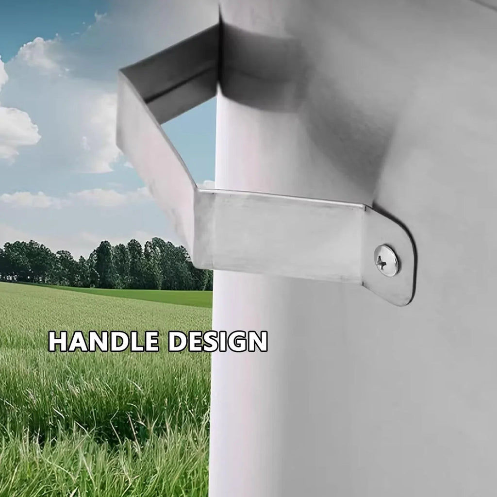 Ahumador Barril de Acero Inoxidable Ø 50 cm con Termómetro, Ganchos y Cenicero