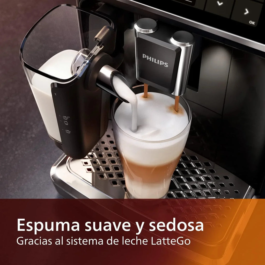 Serie 5400 EP5441/50 Cafetera Superautomática LatteGo, 12 Cafés, Pantalla TFT, 4 Perfiles