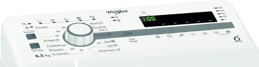 Whirlpool TDLR 65230SS EU/N Lavadora Carga Superior 6,5 kg, 1200 rpm, 6th Sense y FreshCare