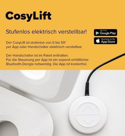 COSYLIFT Somier Elevable Eléctrico Add-On para Cualquier Cama y Colchón, con Mando