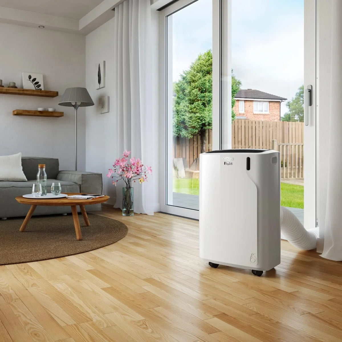 Pinguino PAC EM90K Silent Aire Acondicionado Portátil 9800 BTU/h, 2,5 kW, Deshumidificador y Ventilador