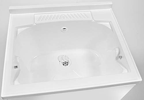 Mabel Mueble Lavadero con Pila y Tabla de Lavar 60 x 50 x 82 cm Blanco