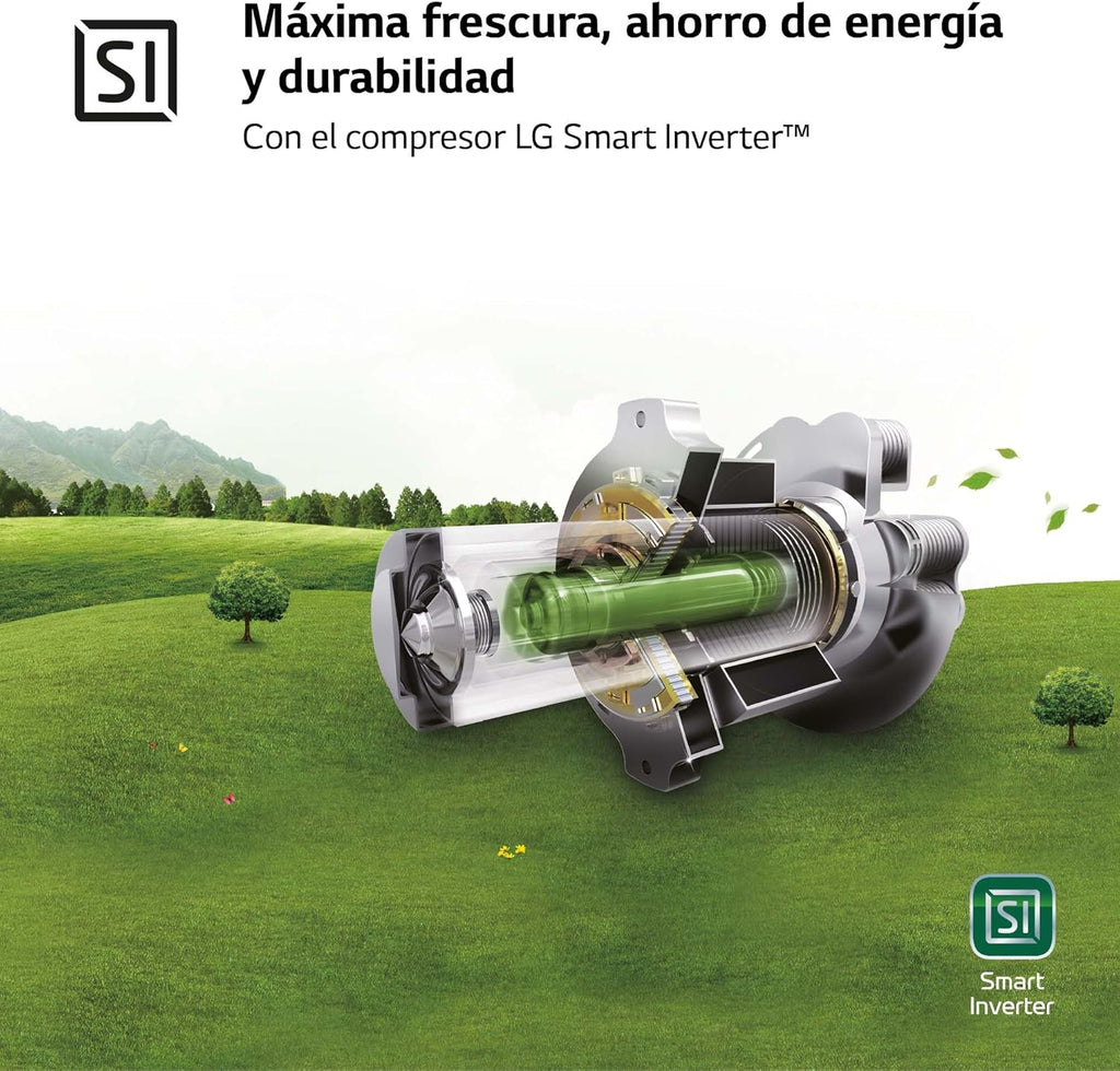 GBP61DSXGC Frigorífico Combi No Frost 341 L, 186 cm, Smart Inverter, Door Cooling, Inox Antihuellas