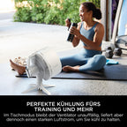 Shark FlexBreeze FA220EU Ventilador Híbrido con y sin Cable, Portátil, Interior y Exterior, Blanco