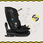 LIONELO Bastiaan RWF i-Size Silla de Coche Giratoria 360° de 40 a 150 cm, Isofix y Top Tether