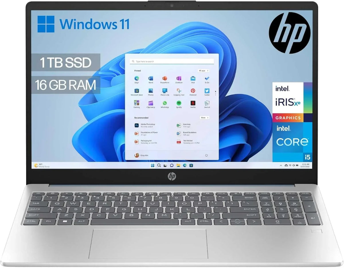 HP 15-fd0377ns Portátil 15,6" FHD Intel Core i5-1334U, 16 GB RAM, 1 TB SSD, Windows 11, Teclado Español