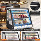 Vitrina Refrigerada Comercial de Mostrador 130 L con Descongelación Automática y Luz LED