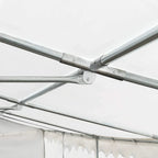 TOOLPORT Carpa Almacén 5 x 10 m Lona PVC 750 N Impermeable Gris con Base Reforzada